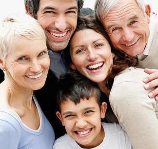 Family smiling